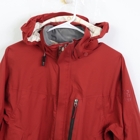 REI Jackets & Coats Rei Elements Mens Medium Hooded Rain Jacket Red